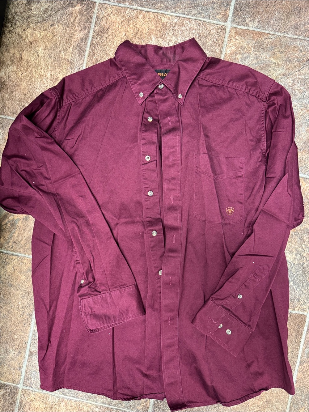 Ariat Men's Long-Sleeve Button-Down Shirt - Maroon